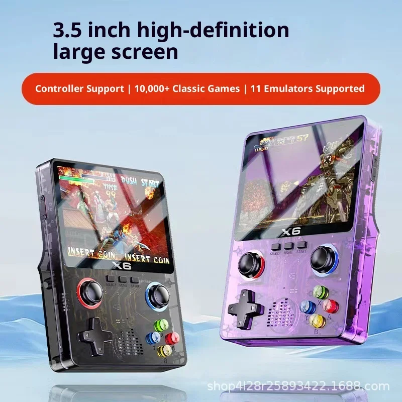 آلة ألعاب محمولة جديدة X6 مع عصا تحكم ثلاثية الأبعاد تدعم اللعب المزدوج لعبة أركيد كلاسيكية ملك المقاتلين هدية ملحقة خاصة
