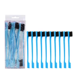 2 sets of 20 pieces double-sided edge comb control hair brush salon professional accessories 2-in-1