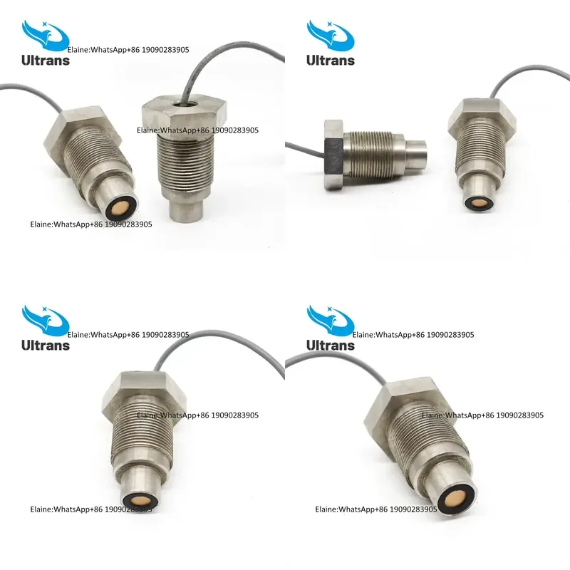 200kHz Stainless Steel Flow Meter Ultrasonic Transducer CE Certified Insert Mount with 0.1-1.5m Detection Distance
