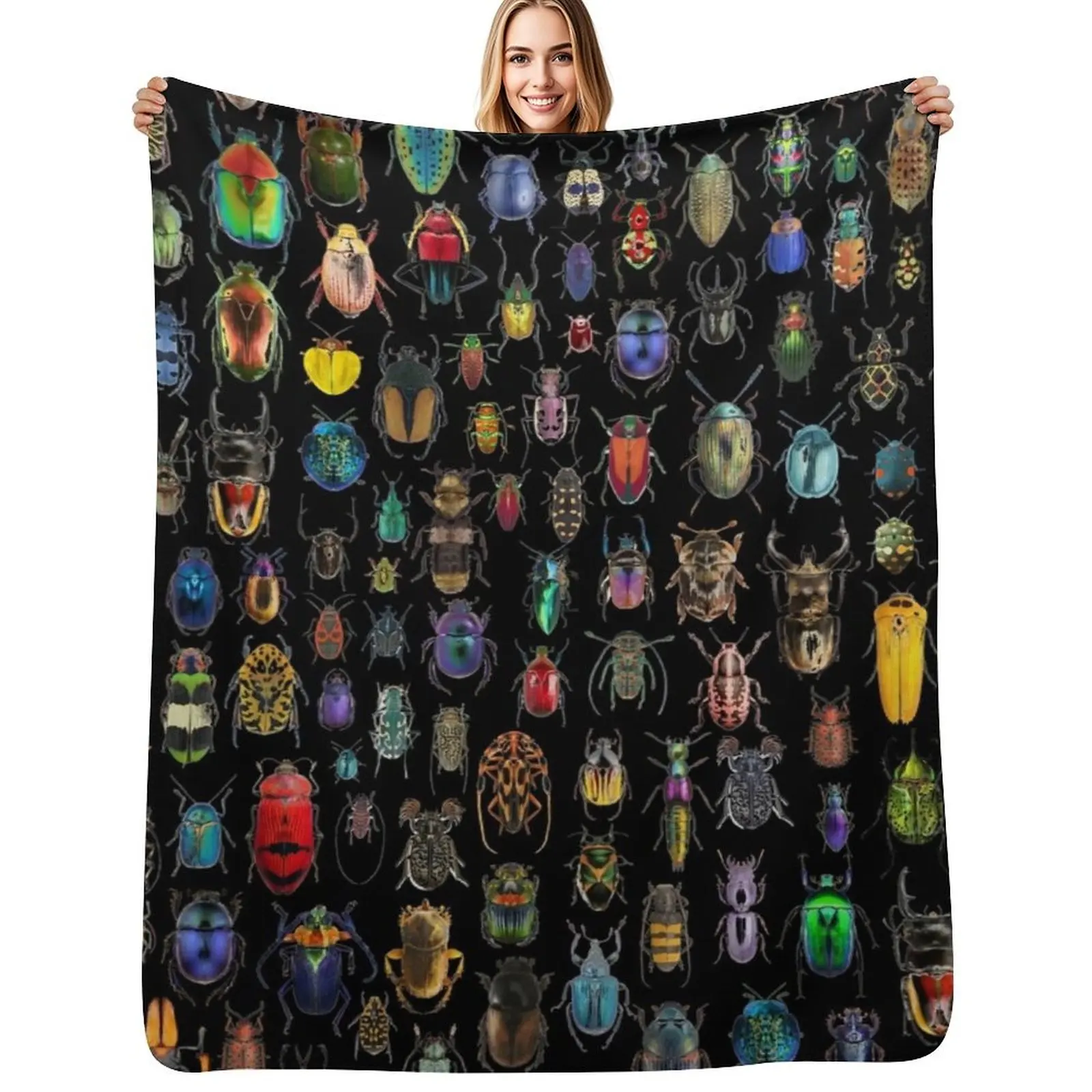 

Beetles (Not the Rock Band) Throw Blanket Stylish Warm Blanket for Living Room Bedroom