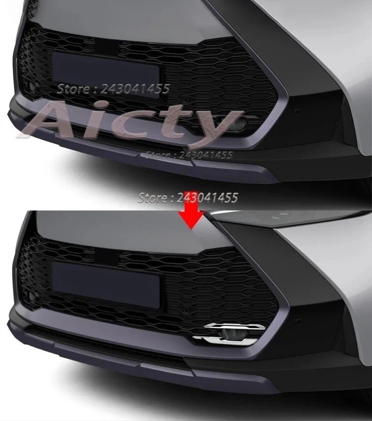 Exterior Accessories For Toyota CHR C-HR 2024 2025 ABS Chrome Foglight Bezel Cover Front Rear Bumper Protector Moulding Trim