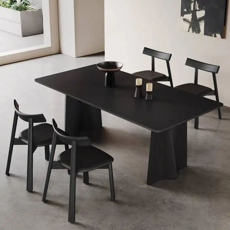 

Square Wooden Dining Tables Black Restaurant Big Modern Kitchen Dining Tables Home Marble Luxury Mesas De Comedor Furniture