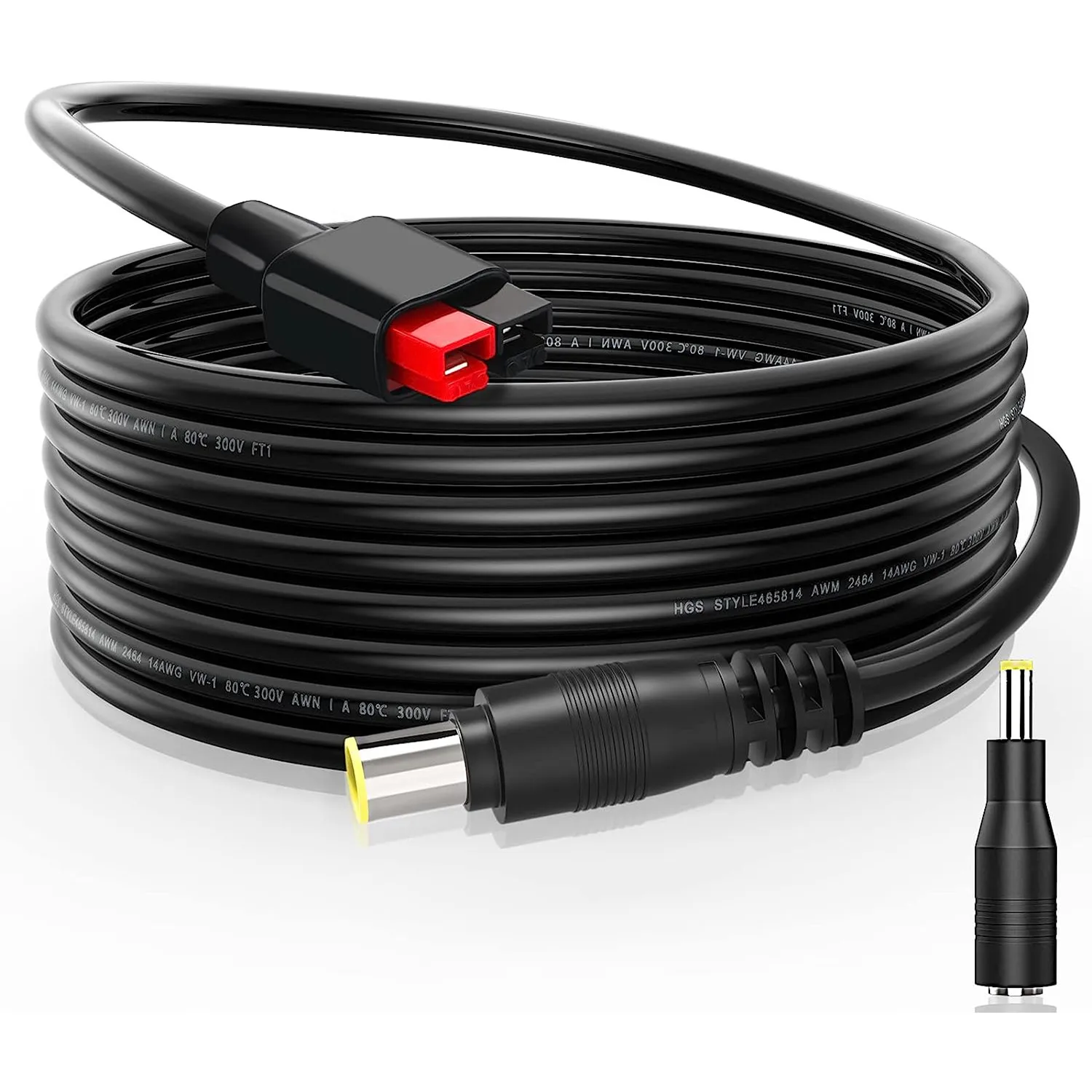 10Ft 8mm male to Anderson 3m Cable with  8mm female to 5.5*2.1/2.5mm Male ConnectorAdapter