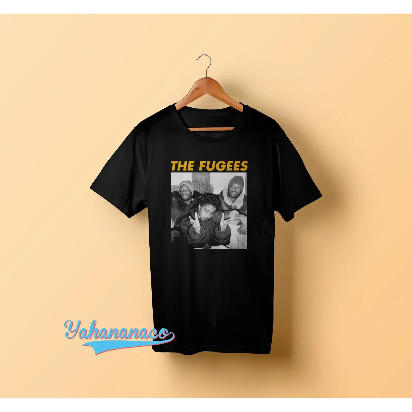 The Fugees shirt Lauryn Hill T Vintage inspired 90 amp 39 s Rap tee black white music retro vintage Washed