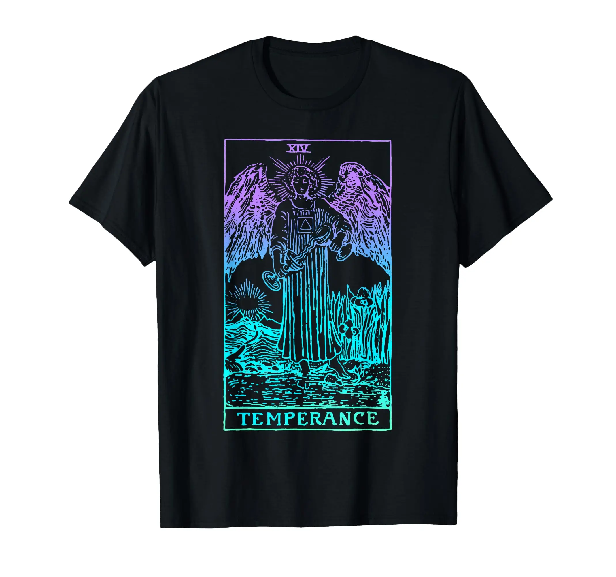 Temperance Tarot Card Rider Waite Witchy T-Shirt Vintage Streetwear T Shirts Casual Summer Tops Graphic tee