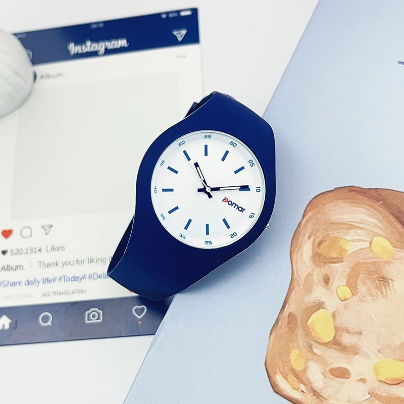 ساعة بومار كوارتز رقمية جديدة من السيليكون، عصرية، لطيفة، عصرية، مقاومة للماء، ملابس يومية، رياضية، ساعة زوجين بسيطة