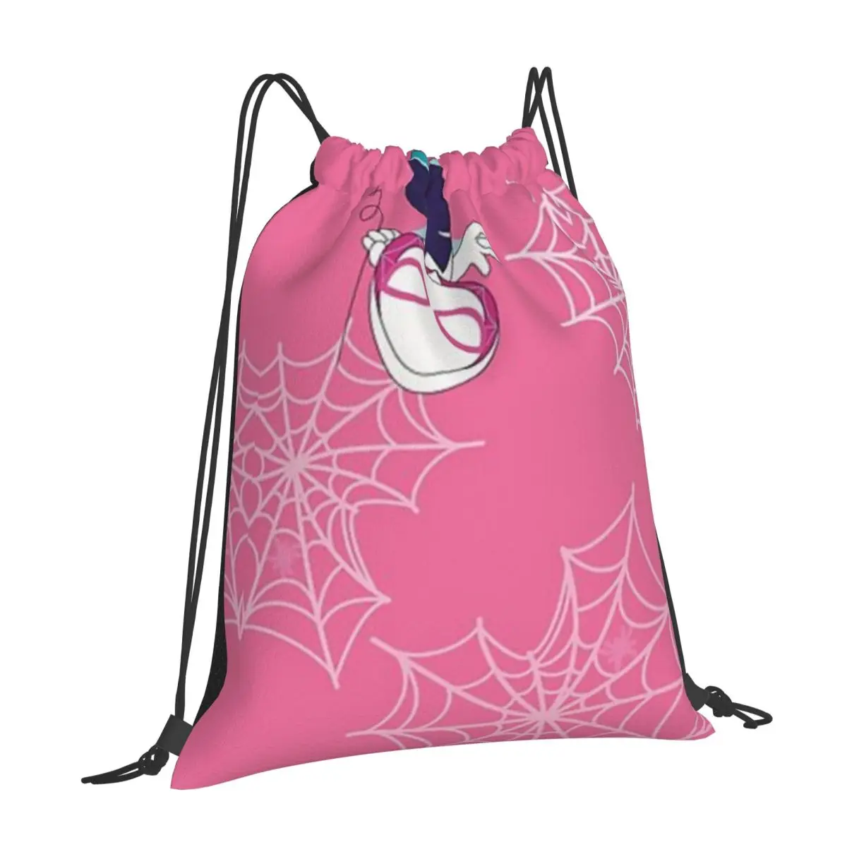 Swing On Over To Celebrate, Birthday Invite Spider Ghost Portable Sports Bag Thicken Drawstring Belt Riding Backpack