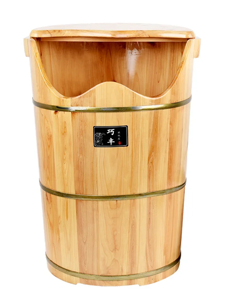 

High depth bucket, foot soaking bucket, wooden 60cm high, above knee height, household private heating, constant temperature
