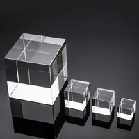 K9 Crystal Glass Cube - Transparent Decorative Display Block for Home & Office Decor  30mm 1pc