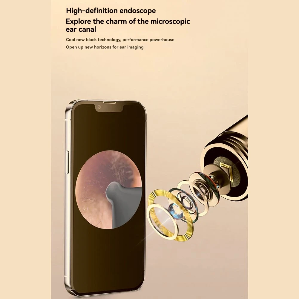 초고화질 무선 스마트 비주얼 귀이개 발광 가정용 청소 도구 귀 제거 스푼