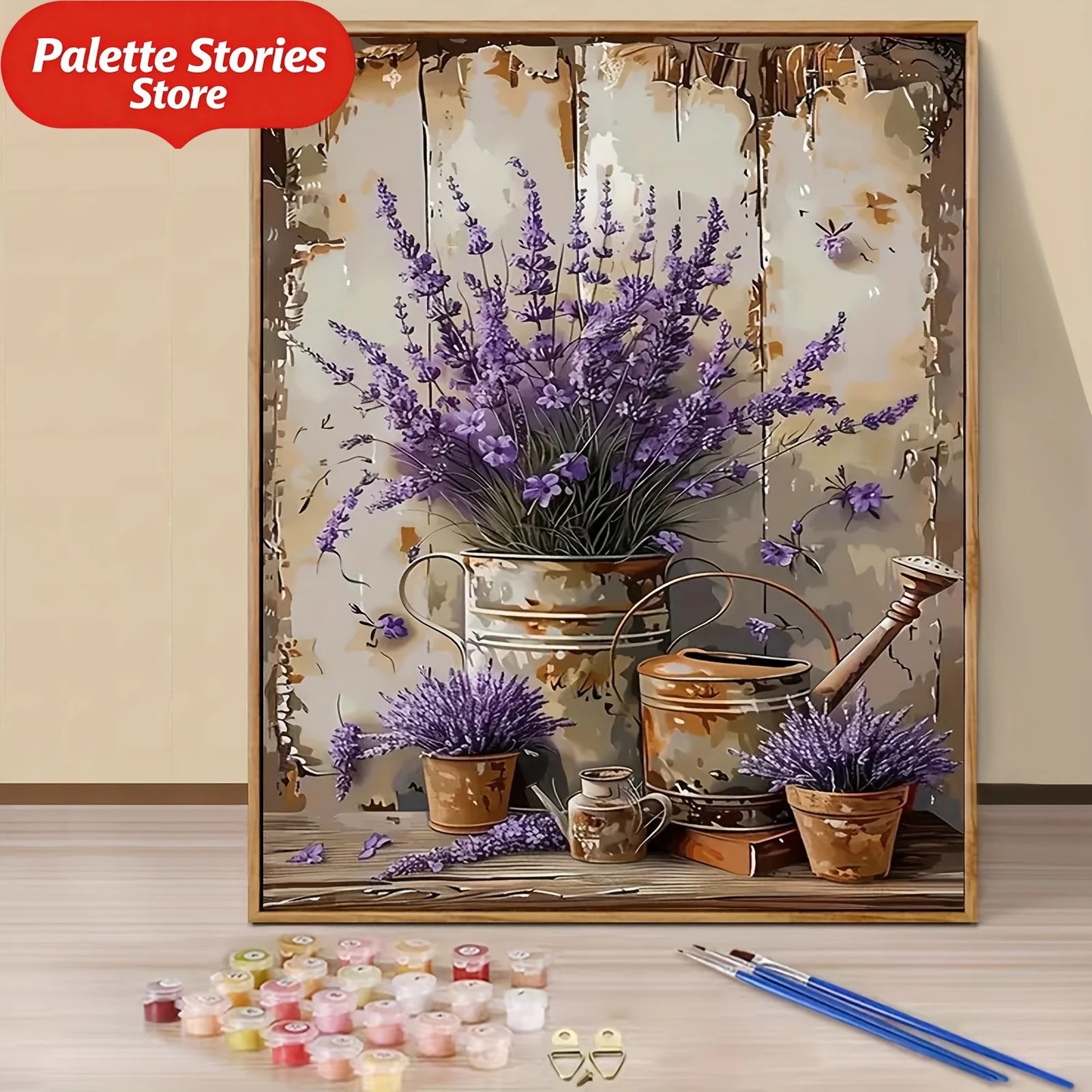 

Набор для рисования по номерам для взрослых, 40x50 см/16x20 дюймов, DIY, Лаванда, Простая акриловая живопись по номерам, Наборы для творчества и рукоделия