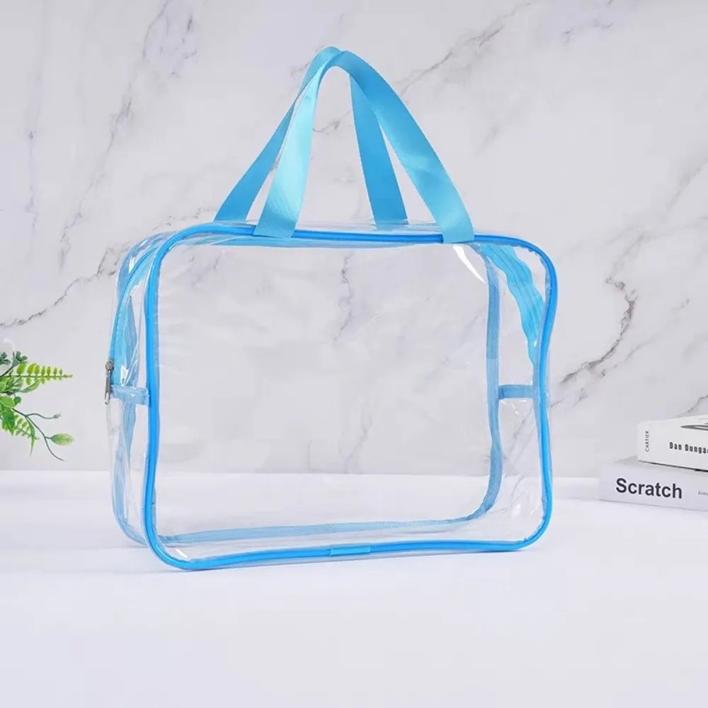 Transparent Travel Toiletry Bag Waterproof Large Capacity Storage Organizing Bag Zipper Portable Clear Handbag Toys Storage