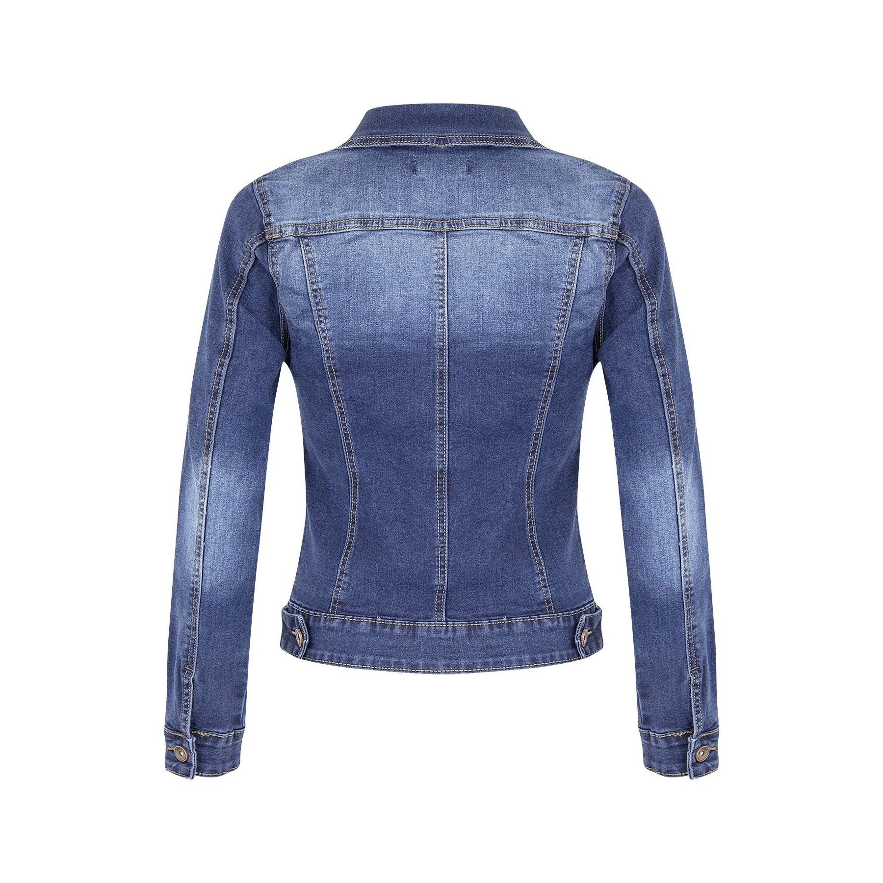 

Приталенная джинсовая куртка для мотоциклистов, эластичная верхняя одежда из джинсовой ткани однотонного цвета, весенняя повседневная верхняя одежда в стиле ex Faion