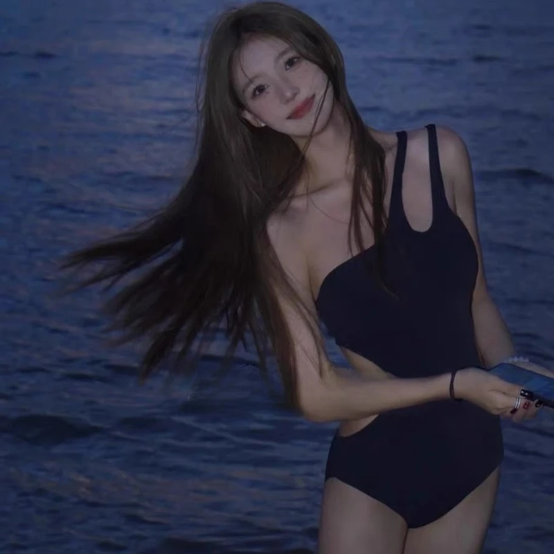 

Корейский цельный купальник Y2K, женский сексуальный купальник без рукавов с открытой спиной и двойными бретелями, стринги с высокой талией, пляжный купальник, праздничный купальный костюм