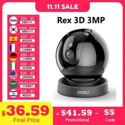 IMOU Rex 3D 5MP/3MP Indoor Wifi PTZ Câmera De Segurança Pet Humano Detecção AI Rastreamento Inteligente Two Way Talk Night Vision Monitor Do Bebê