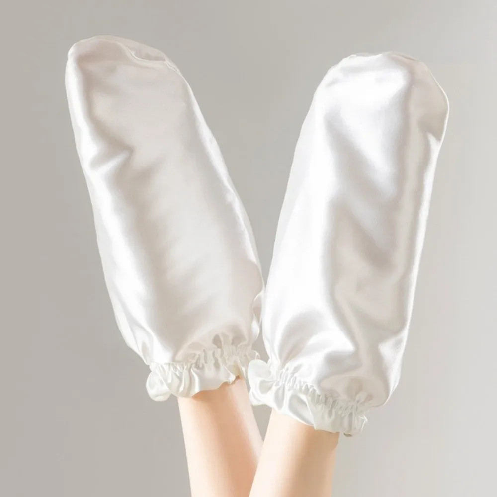 

Глянцевые шелковые носки для сна, мягкая ночная одежда, свободные чехлы для ног, послеродовой уход, однотонные носки с кондиционером, время сна