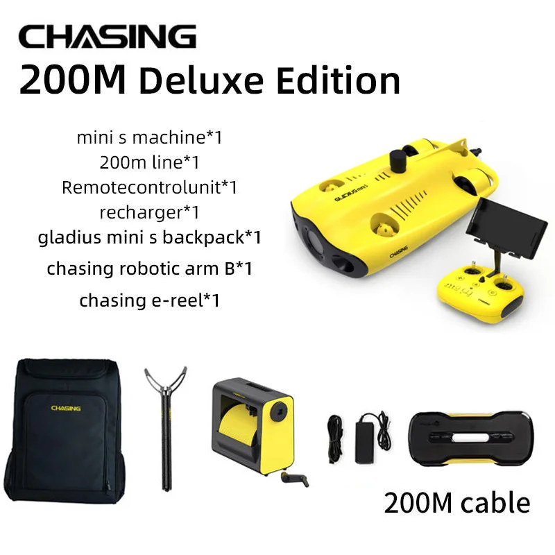 Underwater  200m Line Deluxe Edition 4K GPS  With Robotic Arm And Submersible Camera Underwater