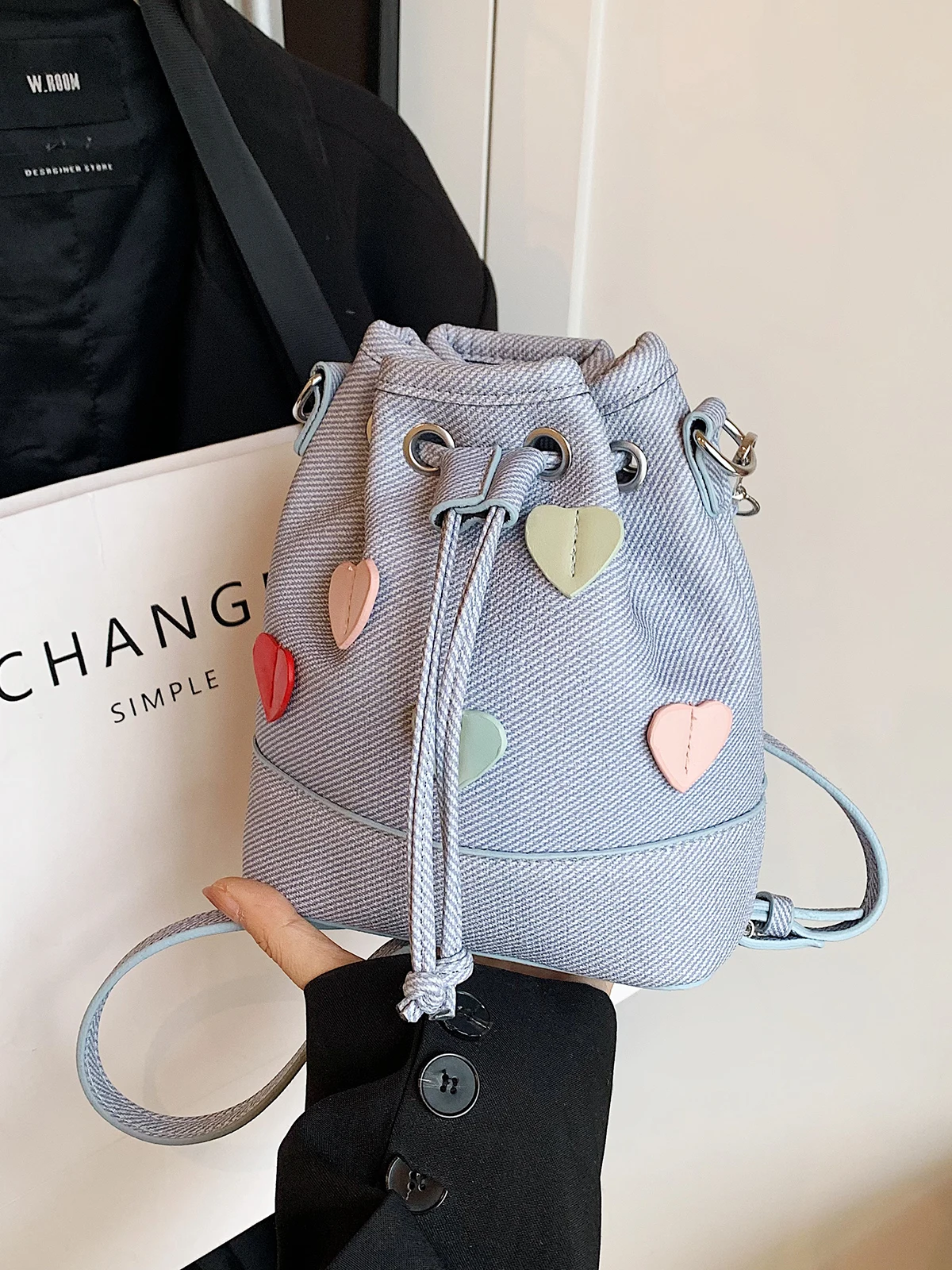 

Drawstring Crossbody Bags For Women 2024 Fashion Female Bucket Bag Lady Shoulder Bag Ladies Travel Handbags And Purse