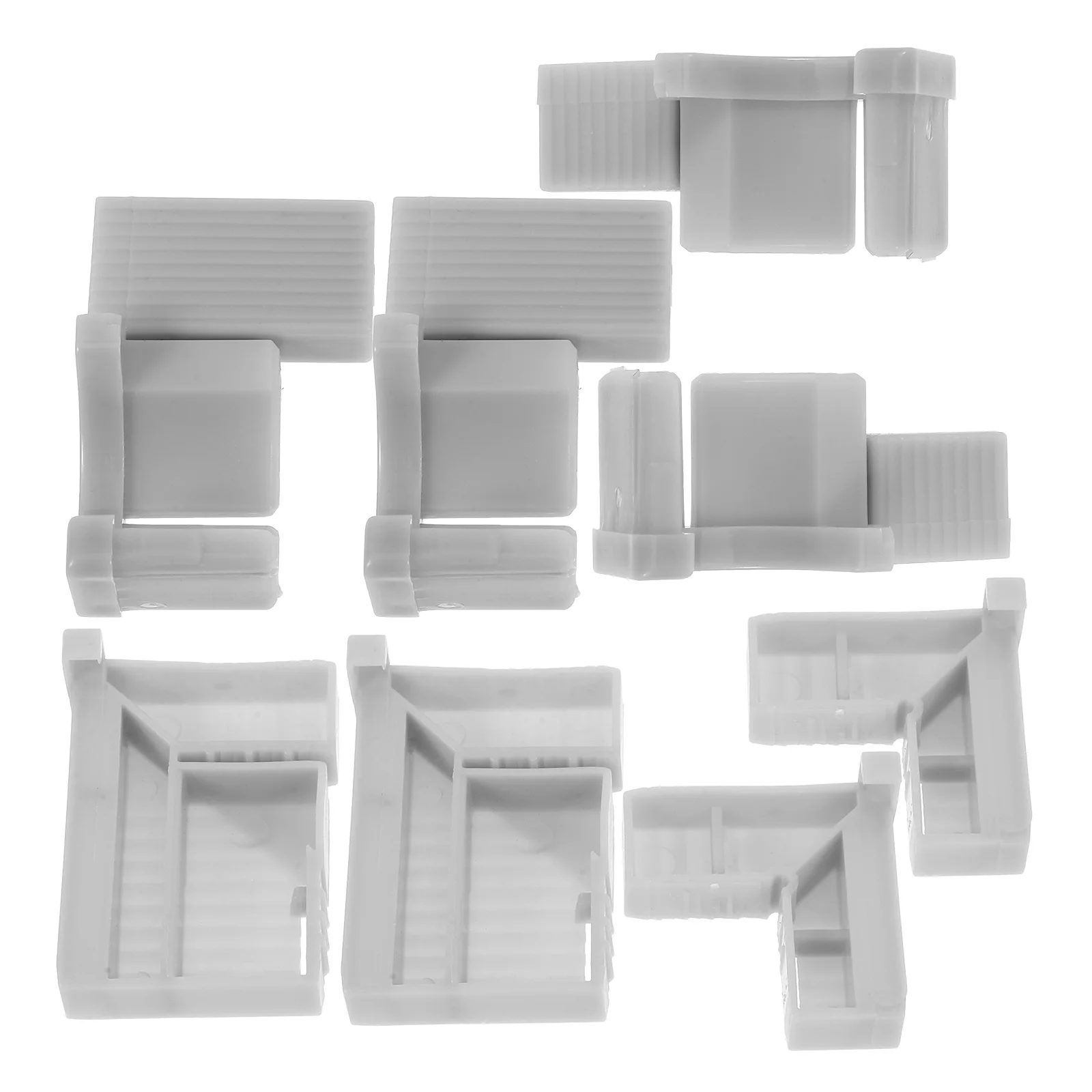 

2 set Cabinet Corner Brackets White Furniture Connectors ABS Kitchen Countertop Support Plastic Angle Shelves Screen Corners