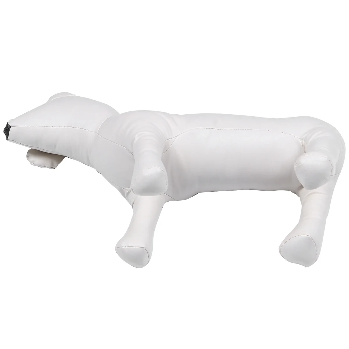 Leather Dog Mannequins Standing Position Dog Models Toys Pet Animal Shop Display Mannequin White L