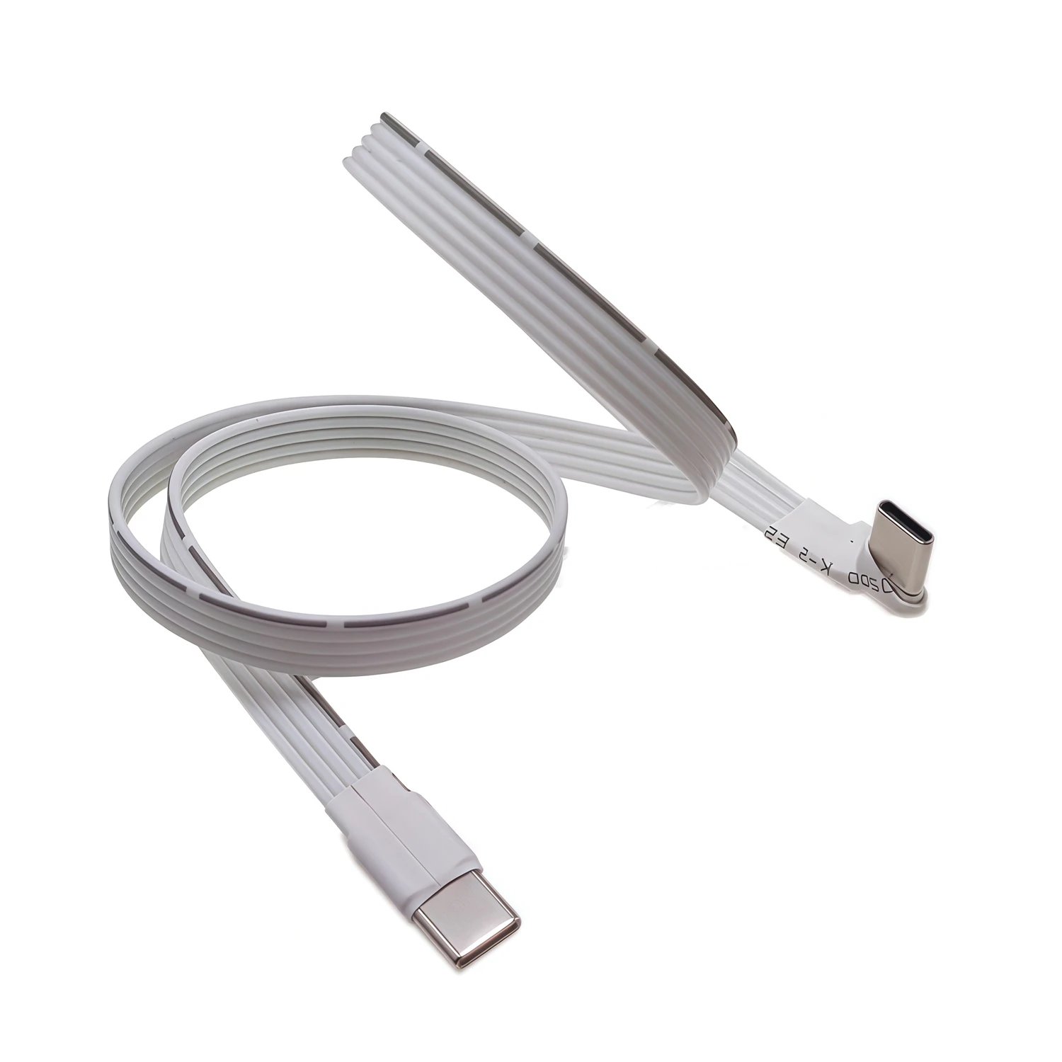 5CM USB2.0 USB C Band Flat Cable Up Down Angled USB 2.0 Type-C Fast Charging Data Cable Male/Female Extender Cable For PC TV USB