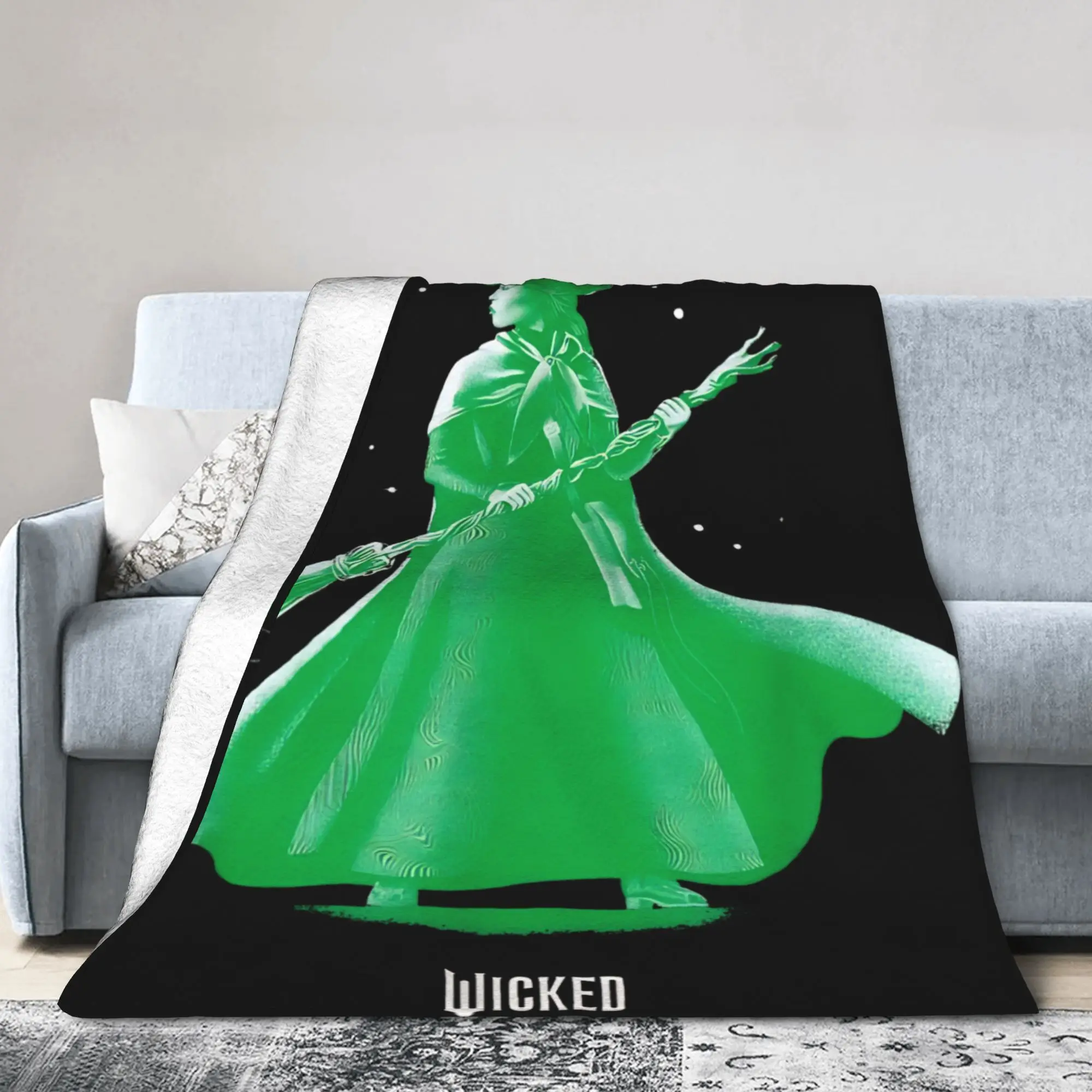 

wicked for good 2025 movie Blankets Super Soft Flannel Healing Gift Throw Blankets Bedspreads