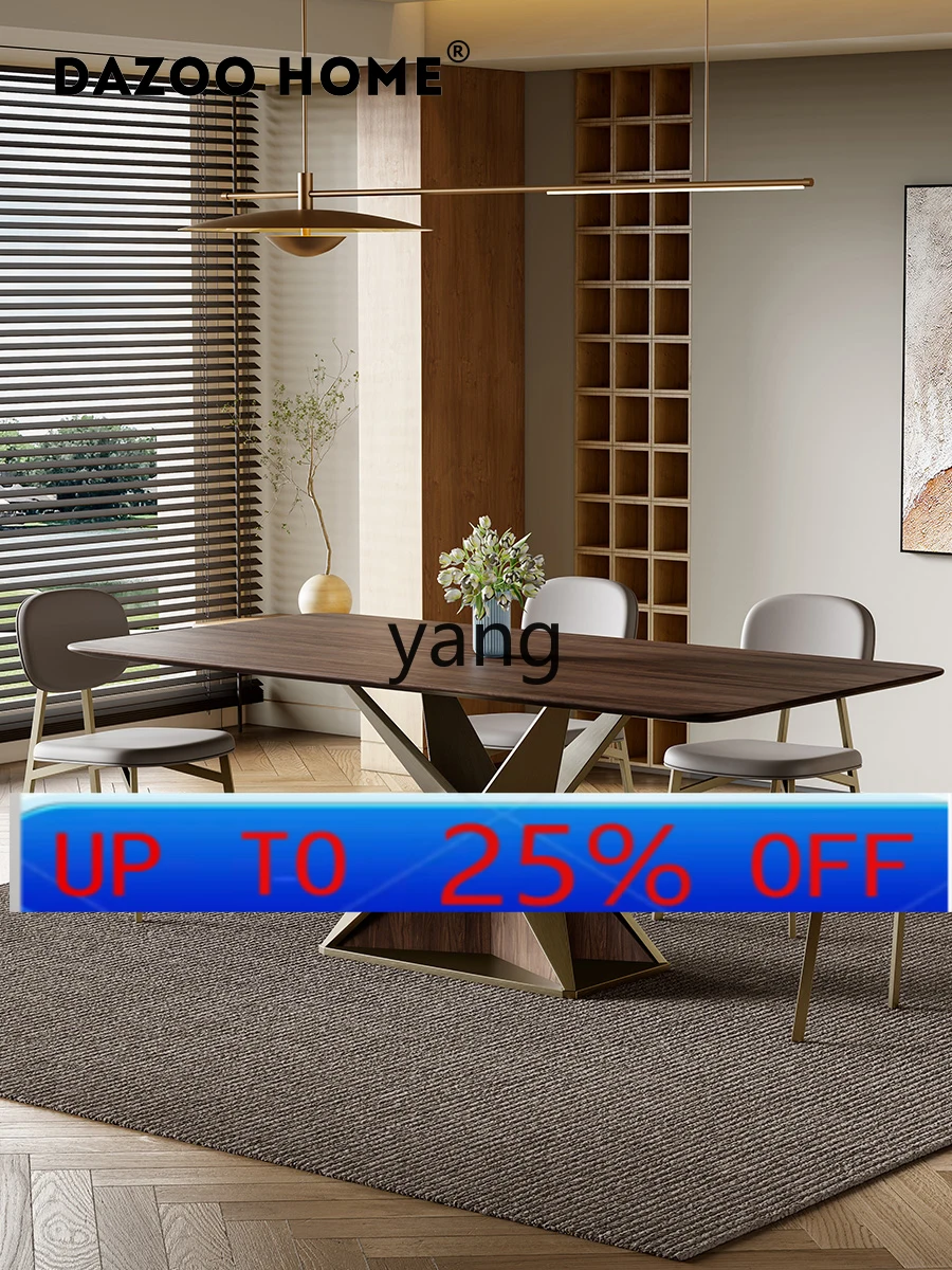 

CX modern simple solid wood dining table rectangular medium and ancient style household large board table eating table