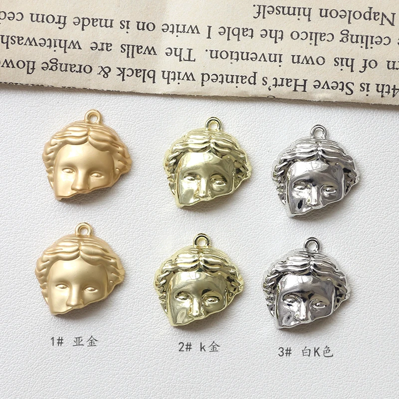 1 stücke Retro Stil Britischen Halbe Gesicht Stil Kopf Legierung Anhänger Diy Handgemachten Schmuck Ohrringe Halskette Anhänger Schlüsselbund Charme – Detail 1