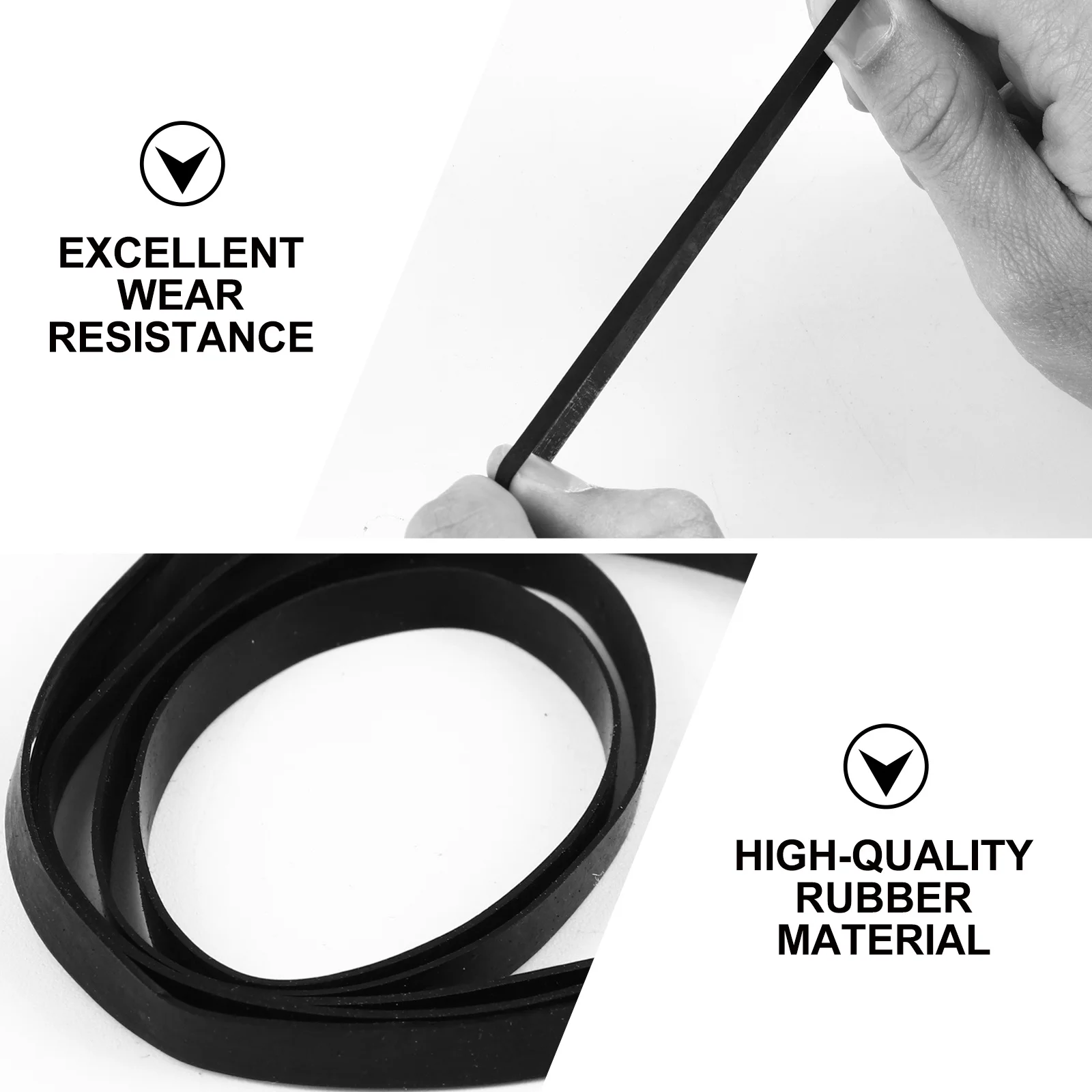 40 قطعة حزام مطاطي مسطح للمسجل الدقة تناسب آلة شريط الكاسيت استبدال حزام محرك مربع مشترك للاستخدام المنزلي والمكتب