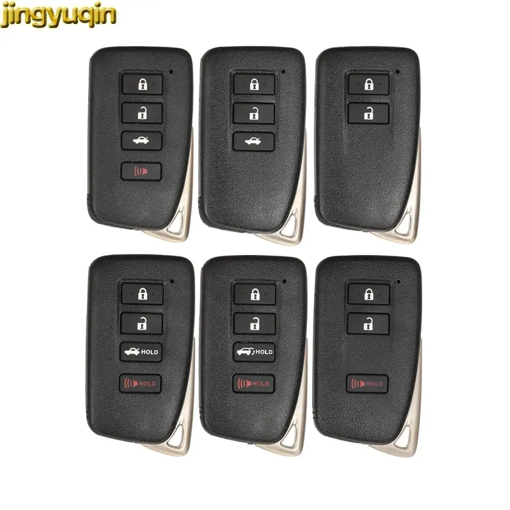 

Jingyuqin 5pcs Smart Car Key Shell For Lexus GS NX RX IS ES GX LX RC 200 250 350 LS 450H 300H 2/3/4 Buttons Key Case Fob