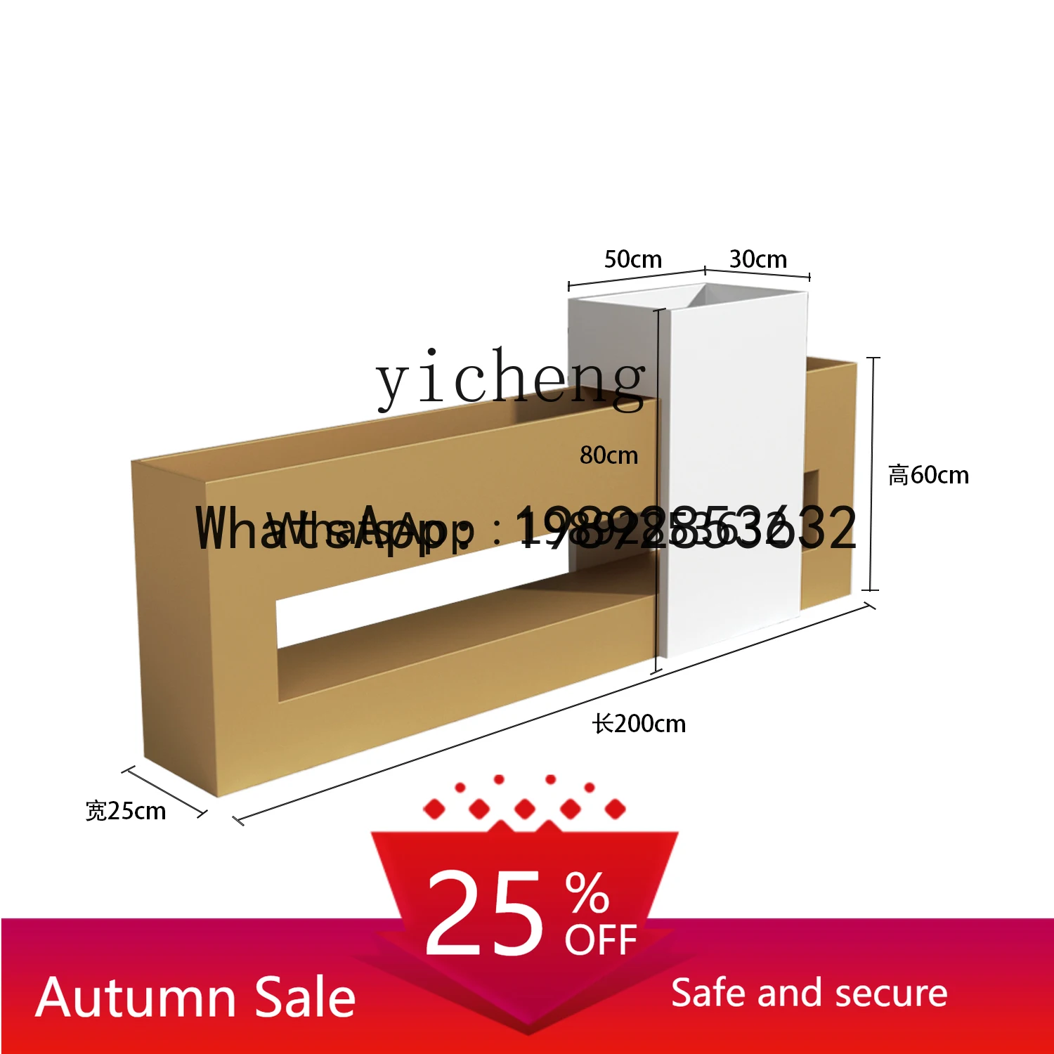 LYY Flower Box Combination Sales Department Cafe Garden Milk Tea Catering Store Indoor and Outdoor Flower Bed Flower Slot