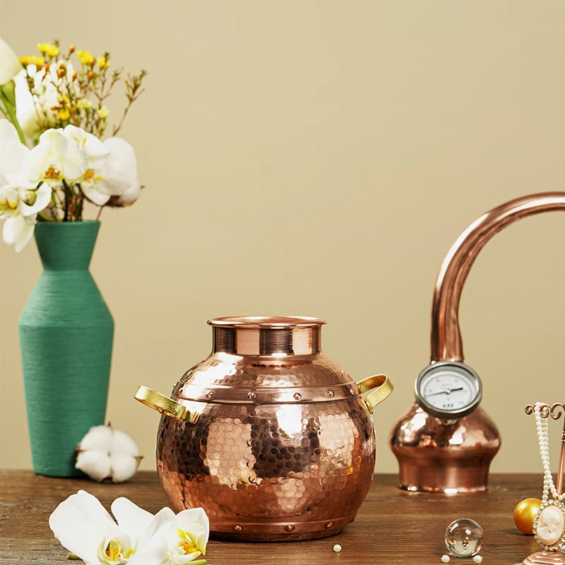 

3л бытовой DIY чистая роса древняя дистилляционная машина оборудование для дистилляции красный медный очиститель дистиллятор эфирного масла