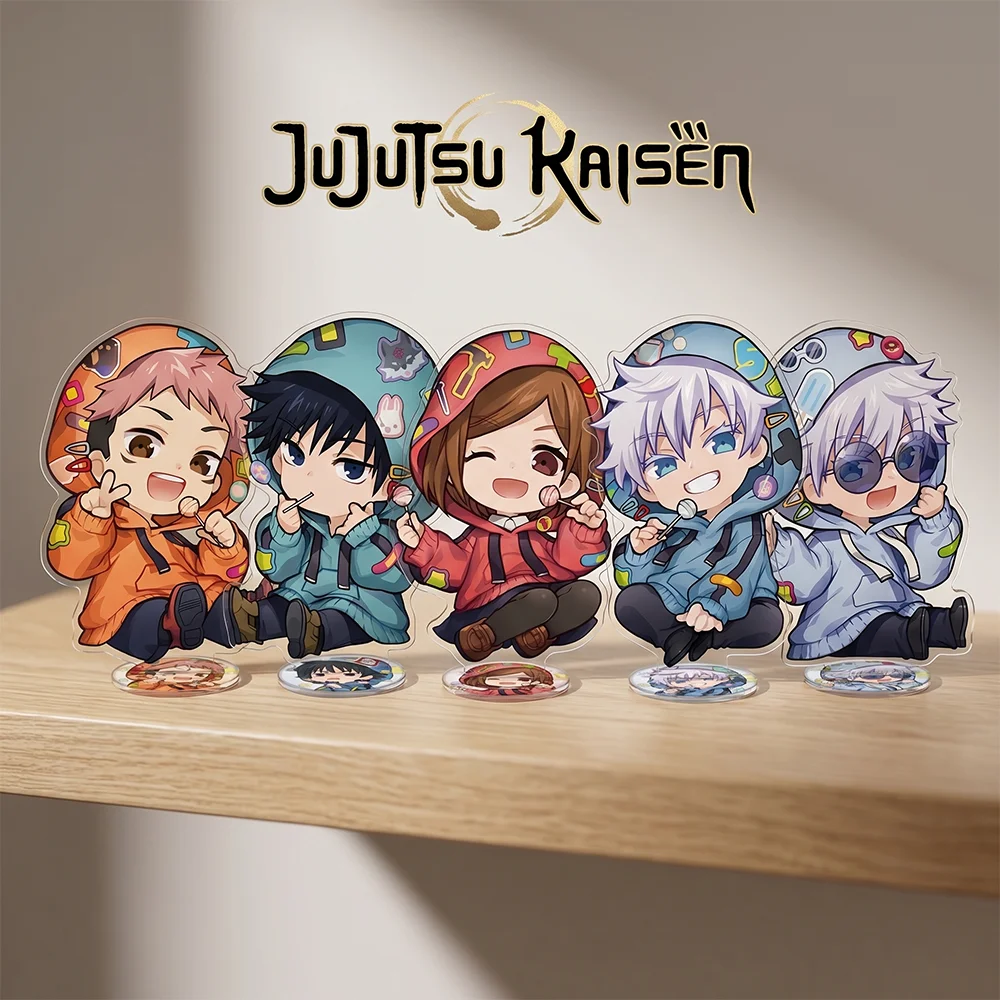 Jujutsu Kaisen 5th Anniversary Chibi Hoodie Ver 0CM Double Sided Acrylic Stand Keychain 2026 New Anime Stand Yuji Gojo Gift