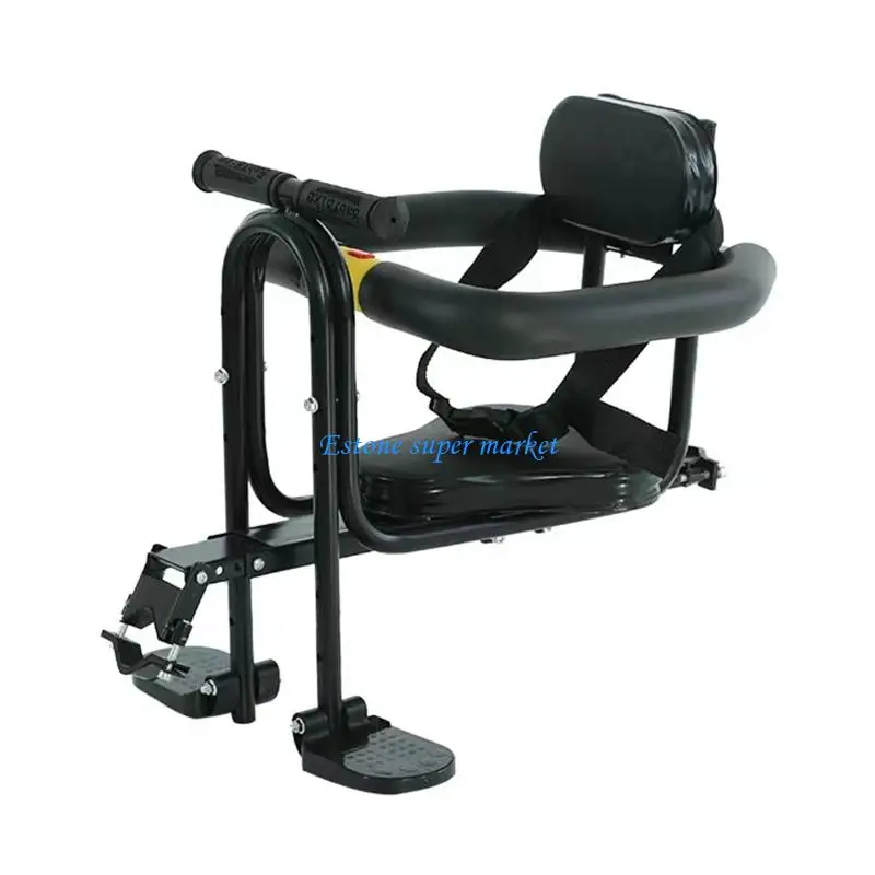 090B Aluminum Child Bike Front Mount Design with Double Locking Mechanism Front Facing Bike 2 for Secure Ride
