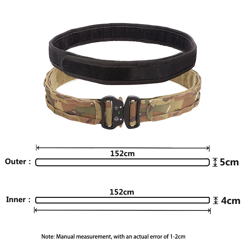 2-inch tactical belt mole battle belt double-layer metal buckle fighter belt battle belt fast mole battle belt