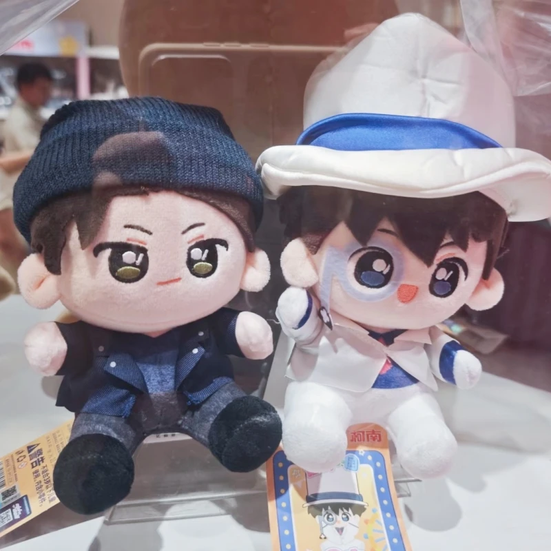 공식 명탐정 코난 애니메이션 주변 상품 귀여운 카이토 키드 쿠도 신이치 모리 란 Q 버전 봉제 인형 15cm 팬들을 위한 휴일 선물