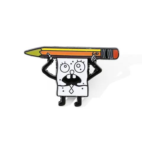 Broche de personnage Bob l'éponge, 1 pièce, pantalon carré, épingle en émail pour sac à dos, vêtements, bijoux, Badge en métal, accessoires de décoration, cadeau