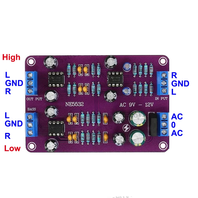 نشط كروس 2 طريقة NE5532 مرشح ما قبل المرحلة تردد مقسم لينكفيتز رايلي