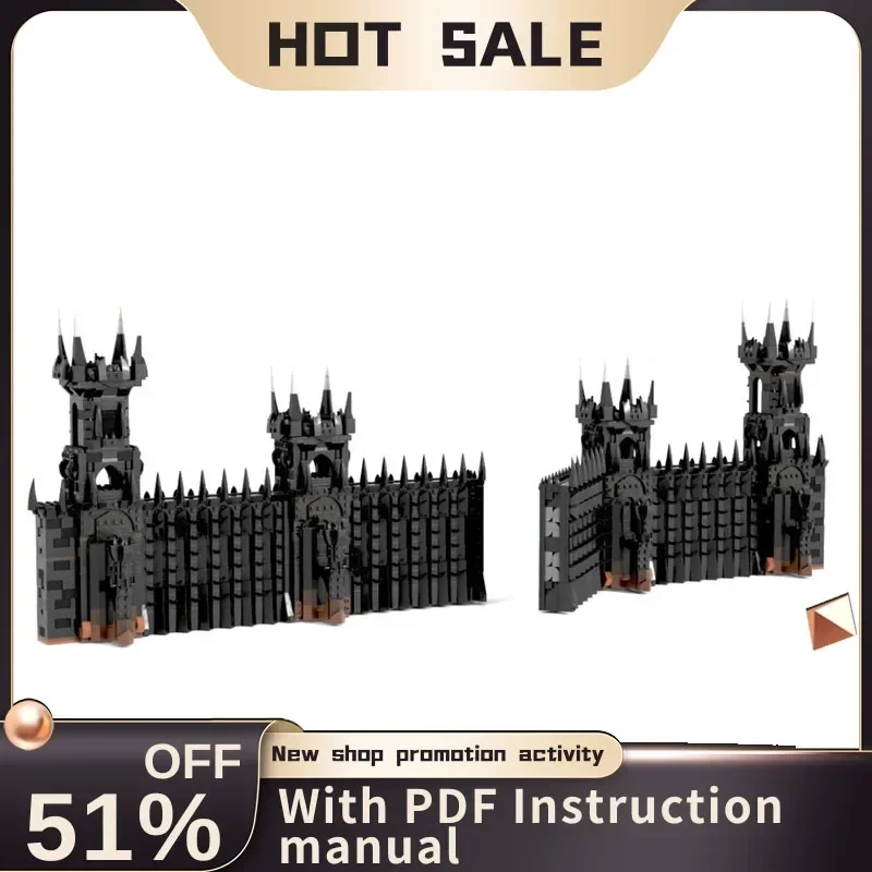 

New 3580Pcs Famous The Rings Movie Series Moc Black Gate Custom Puzzle Diy Creative Ideas Kids Toys Birthday Gifts 10333