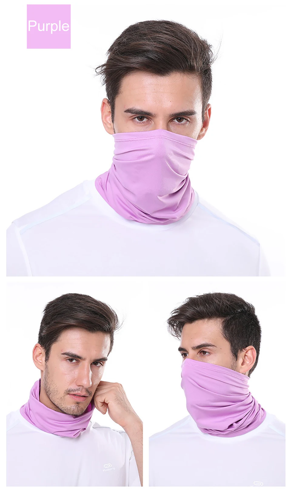 GTUBIKE Eisseiden-Bandana, atmungsaktiver UV-Schutz, Wandern, Gesichtsmaske, Outdoor-Sport, Sonnenschutz, Angeln, Gesichtsbedeckung, Schal – Detail 27