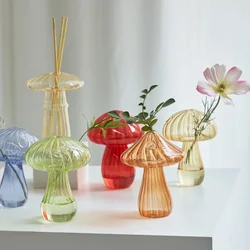 Mini Knospe Vase Glas Pilz Aroma therapie Flasche Hydro ponik Blumen dekoration Wohnkultur nordische Vase Desktop kleine Vase