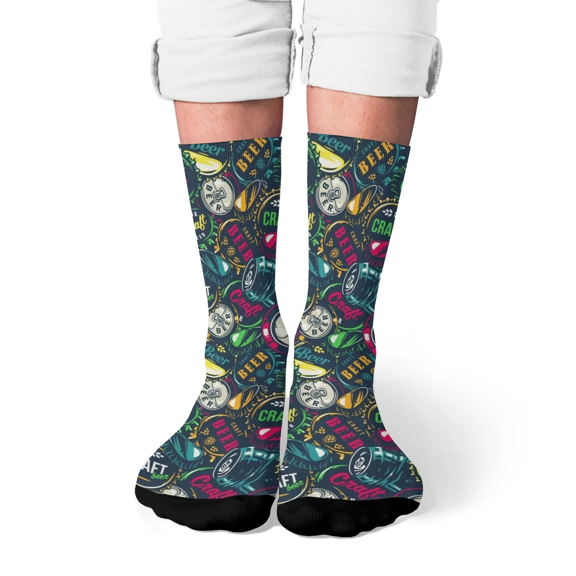 Calcetines divertidos y novedosos para hombre, medias con estampado de cerveza artesanal, regalo perfecto para novio o marido, calcetines únicos de estilo cerveza