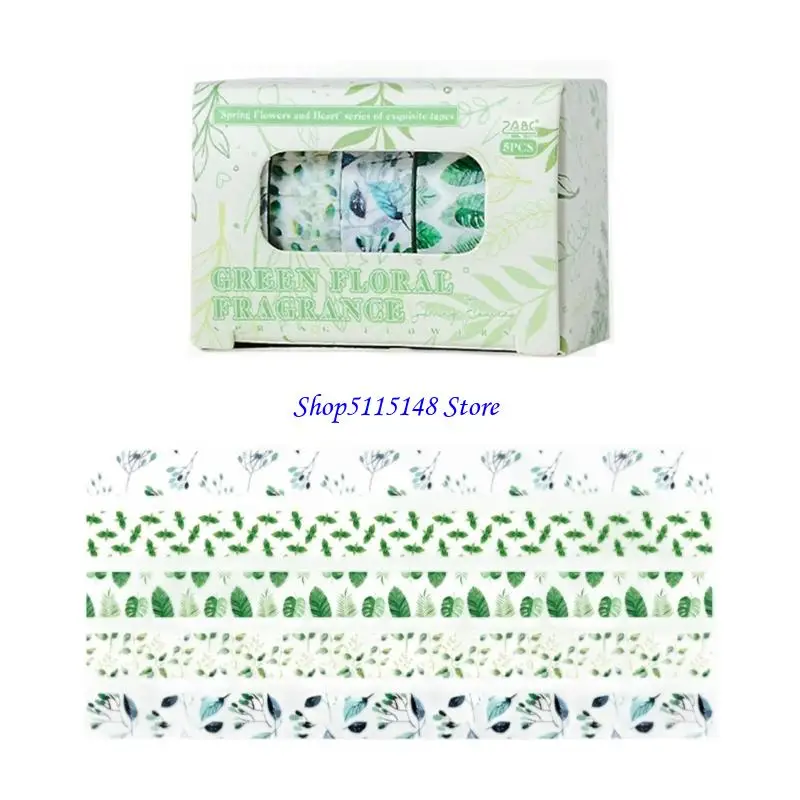 F3MA 5rolls美学テープ花の装飾テープノートブックジャーナルフォトアルバム10mmx2mのロール
