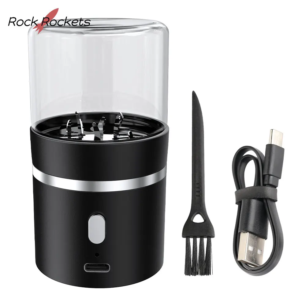 R&R High Power LTQ Electric Tobacco Grinder Diamond Spice Crusher Stainless Steel Grass Grinders Smoking Accessories for Home