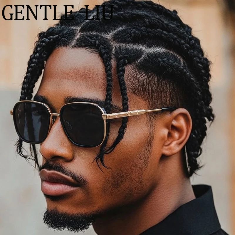 

Steampunk Polarized Square Sunglasses Men 2026 Luxury Brand Trendy Metal Frame Outdoor Sun Glasses For Male Change Color Eyewear