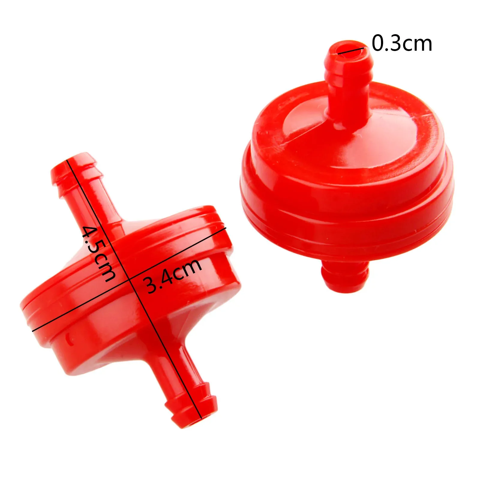 Dreld 5 pçs cortador de grama plástico vermelho inline filtro de combustível para briggs e stratton 298090 298090s em linha filtro de combustível cortador de grama vermelho