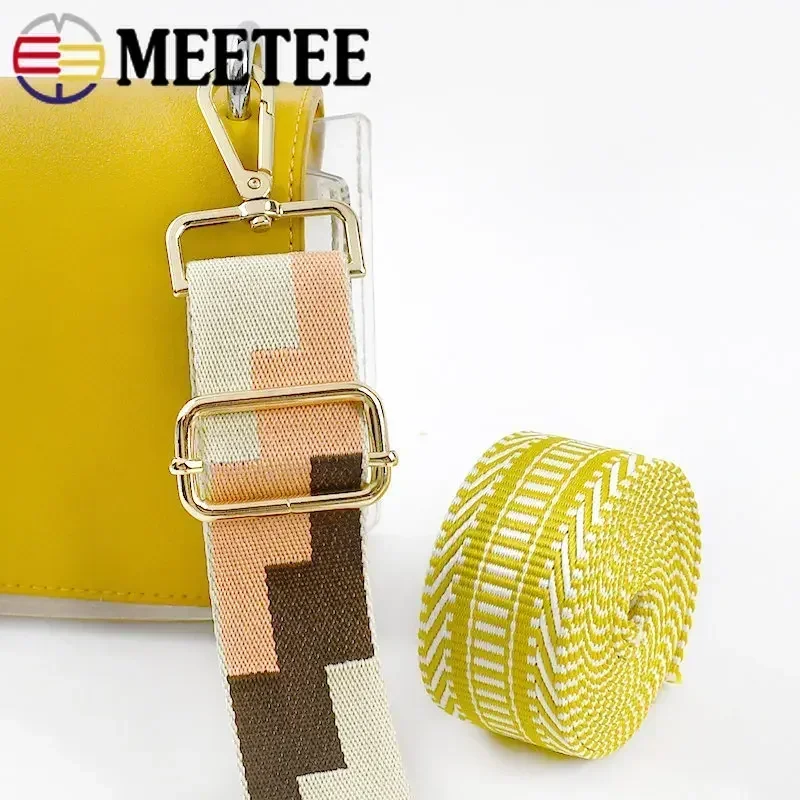 2Meters 38mm Thicken Polyester Jacquard Webbing Tape Luggage Decorative Belt Ribbon DIY Bags Shoulder Strap Sewing Accessories