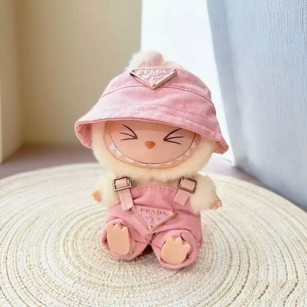 Boneca Labubu mini roupas, conjunto, chapéu, bolsa, roupas, sapatos, acessórios