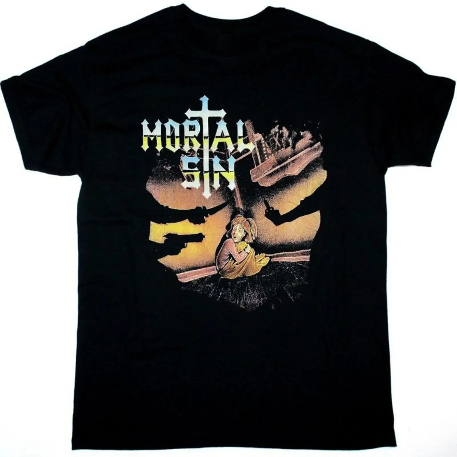 MORTAL SIN FACE OF DESPAIR NEW BLACK T SHIRT YA933 vintage Washed homme Breathable Top For Everyday Wear Soft Comfortable