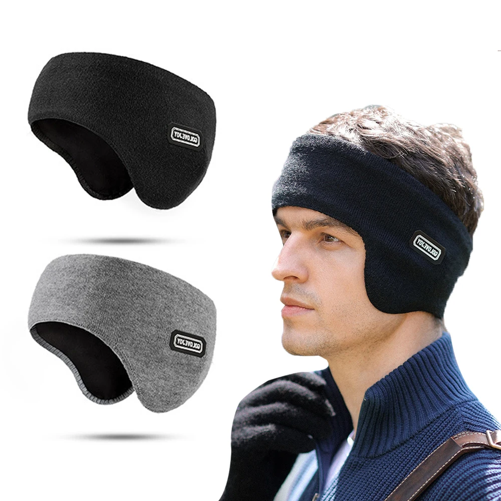 

Winter Sport Headband Ear Warmer Men Cycling Workout Yoga Running Bicycle Windproof Double Layer Warm Earmuffs Headwear